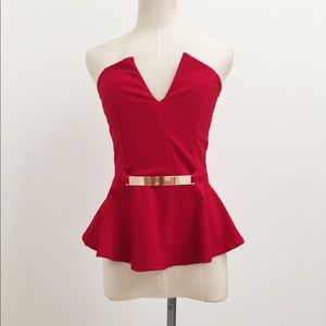 Dressy strapless top